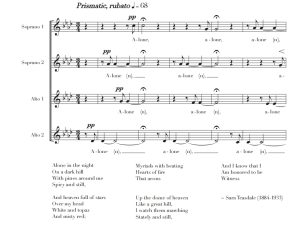 合唱线谱 繁星满天 Heaven Full of Stars 阿卡贝拉 SSAA 四声部无伴奏童声女声合唱 有试听-云音圈