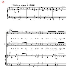 合唱线谱 节日赞歌 A Festive Alleluia 莱特福特版 SA 二声部童声女声合唱 有试听-云音圈