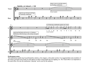 合唱线谱 铃鼓 Tambourines SATB 四声部混声合唱 有试听-云音圈