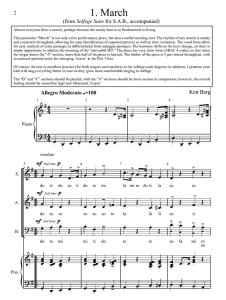 合唱线谱  音阶歌 March 贝尔格版 SAB 三声部混声+钢琴 合唱 有试听-云音圈