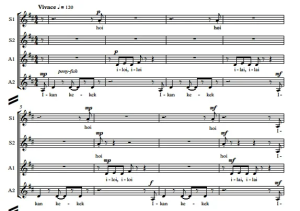 合唱线谱  马来童谣 Ikan Kekek SSAA 四声部童声女声合唱  有试听-云音圈