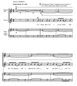 合唱线谱  Hallelujah 国王歌手版 阿卡贝拉 SATTBB 六声部无伴奏混声合唱 有试听-云音圈