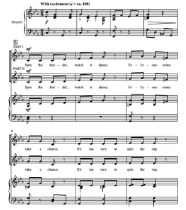 合唱线谱  Nun, Gimel, Hei, Shin 二声部童声女声合唱+钢琴  有试听-云音圈