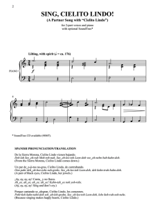 伴奏音频  Sing, Cielito Lindo! 墨西哥民歌 唐纳利版 二声部童声女声合唱+钢琴 有试听-云音圈