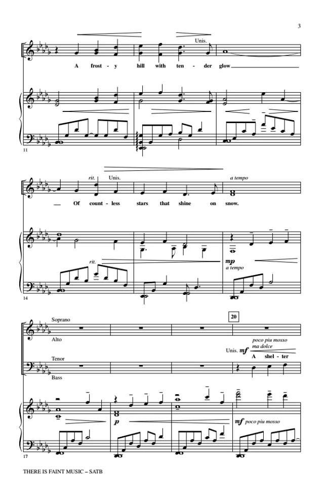图片[2]-伴奏音频  There Is Faint Music 合唱 四部混声男声 三部童声女声  有试听