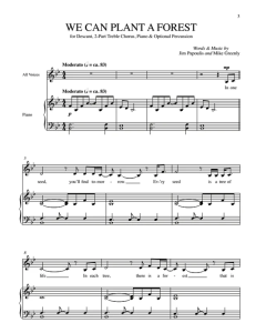 合唱线谱  We Can Plant A Forest SA 二声部童声女声合唱谱  有试听-云音圈