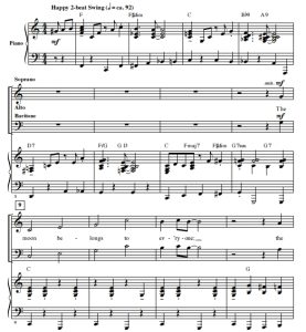 商品为合唱线谱 the best things in life are free 科比肖版 SAB 三声部混声合唱  有试听-云音圈