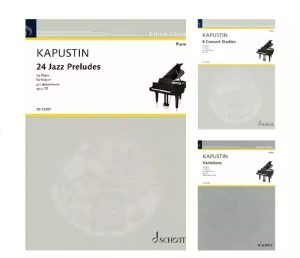 卡普斯汀 音乐会练习曲八首 Op40 钢琴独奏  朔特版-云音圈