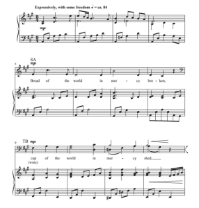 商品为伴奏音频 世界之粮 Bread of The World 布罗斯版  合唱  有试听-云音圈