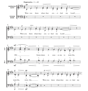 商品为合唱线谱 你在那里么 Were You There 奇科特版 阿卡贝拉 SATB 四声部无伴奏混声合唱  有试听-云音圈