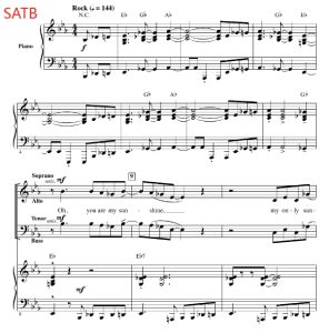 商品为合唱线谱 你是我的阳光 You Are My Sunshine 科比肖版 SATB 四声部混声流行合唱  有试听-云音圈