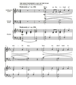 商品为合唱线谱 卡通圣诞节 Cartoon Christmas SATB 四声部混声合唱 有试听-云音圈