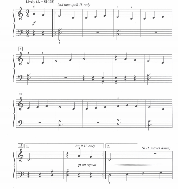 吉格舞曲 钢琴独奏谱  有试听