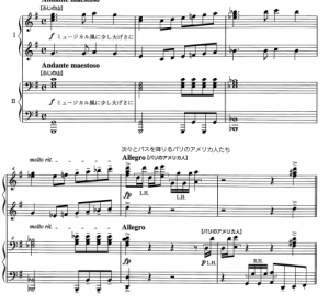 向太阳叫的小狗之美国人在富士山下采茶 四手联弹谱  有试听-云音圈