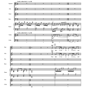 商品为伴奏分谱 呼吸之地 A Breathing Place SATB 四声部混声合唱+钢琴  有试听-云音圈