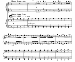 大象去木星之费加罗的危机 四手联弹谱  有试听-云音圈