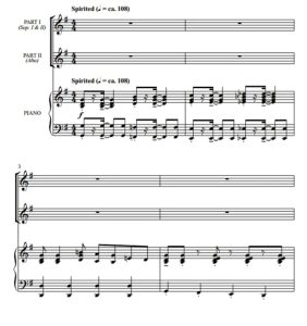 合唱线谱  奔向光荣 Bound For Glory 加特纳版 二声部童声女声合唱+钢琴谱  有试听-云音圈