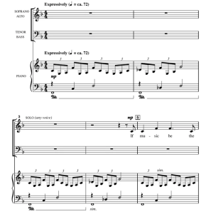 商品为伴奏音频 如果音乐是爱的食粮 If Music Be the Food of Love 贝克版 合唱 有试听-云音圈