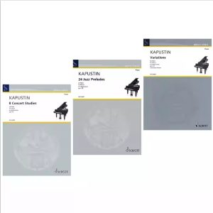 卡普斯汀钢琴乐谱集 共三本 朔特版-云音圈