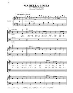 合唱线谱  意大利民歌 Ma Bella Bimba SATB 四声部混声合唱 有试听-云音圈