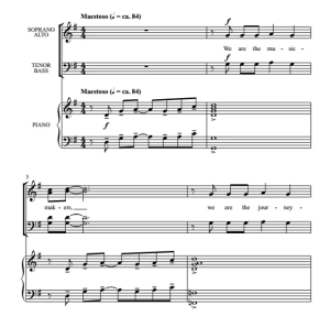 商品为合唱线谱 我们是音乐的创造者 We Are the Music-Makers 贝克版 SATB 四声部混声合唱  有试听-云音圈