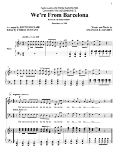 商品为伴奏音频 我们来自巴塞罗那 We're From Barcelona 合唱  有试听-云音圈