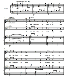 商品为合唱线谱 我的心属于你 My Heart Belongs to You 三声部童声女声合唱SSA+钢琴   有试听-云音圈