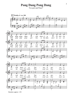 商品为伴奏音频  朝鲜民歌 Pong Dang Pong Dang 二声部童声女声合唱+钢琴  有试听-云音圈