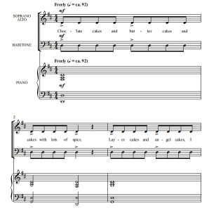 商品为合唱线谱 水果蛋糕 Fruitcake SAB 三声部混声合唱 有试听-云音圈