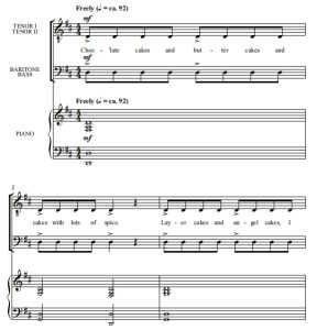 商品为合唱线谱 水果蛋糕 Fruitcake TTBB 四声部男声合唱 有试听-云音圈