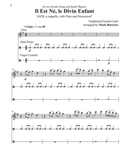 商品为合唱线谱 法国圣诞歌 Il Est Ne, Le Divin Enfant 布罗斯版 阿卡贝拉 SATB 四声部无伴奏混声合唱谱 有试听-云音圈