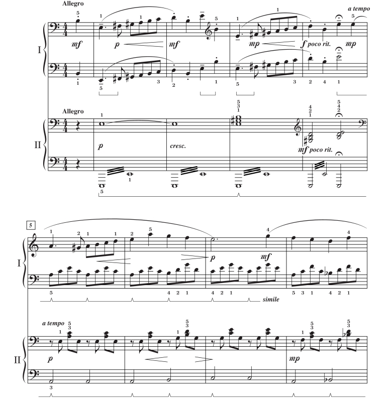 浪漫协奏曲第一乐章 concerto romantique I 四手联弹谱  有试听