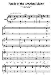 商品为合唱线谱 玩具兵进行曲 吉尔平版 TB 二声部男声合唱 有试听-云音圈