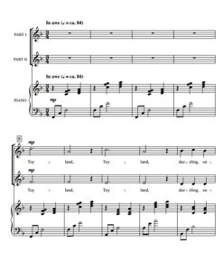 商品为合唱线谱 玩具国 Toyland 阿尔布雷克特版 二声部童声女声合唱+钢琴  有试听-云音圈