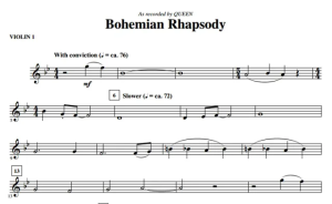 商品为伴奏分谱 皇后乐队 Bohemian Rhapsody 合唱 三部四部混声 二部四部童声女声 四部男声 有试听-云音圈