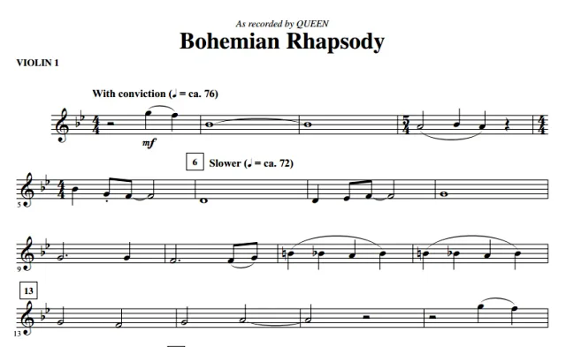 图片[6]-商品为伴奏音频 皇后乐队 Bohemian Rhapsody 合唱 三部四部混声 二部四部童声女声 四部男声 有试听