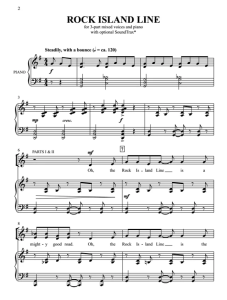 商品为伴奏音频 美国民歌 Rock Island Line 吉尔平版 合唱 混声SAB 童声女声SA  有试听-云音圈