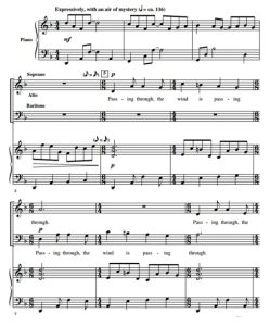 商品为合唱线谱 谁曾见过风 Who Has Seen the Wind 莱特福特版 SAB 三声部混声合唱  有试听-云音圈