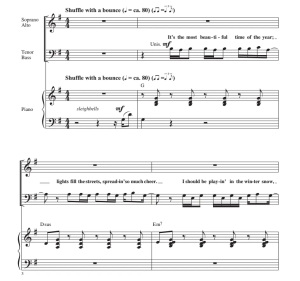 商品为合唱线谱 贾斯汀比伯 Mistletoe 赫夫版 SATB 四声部混声流行圣诞合唱 有试听-云音圈