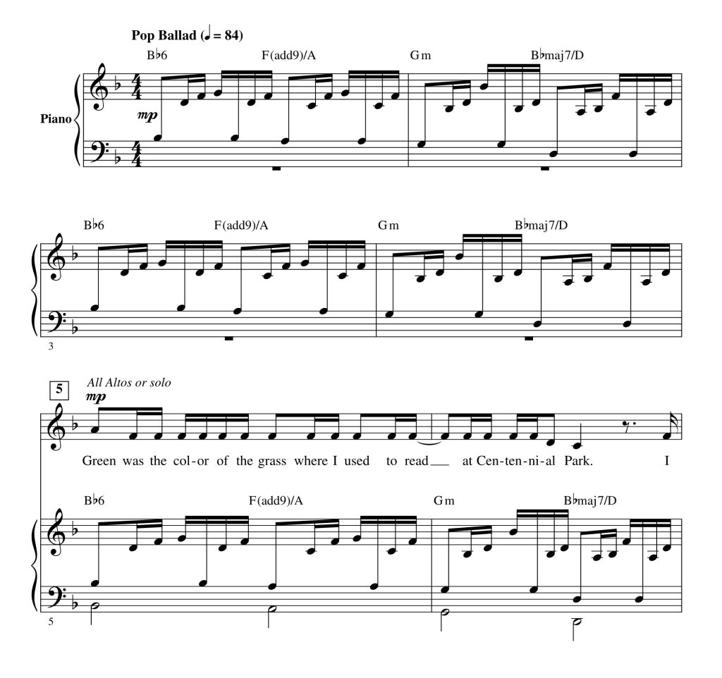 商品为合唱线谱 霉霉 Invisible String 施奈德版 SA 二声部童声女声流行合唱 有试听