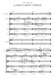 商品为SATB 四声部合唱线谱  A Great Many Things 穆利版  混声合唱+钢琴谱  有试听-云音圈