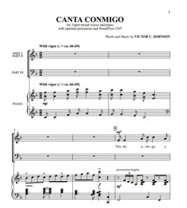 商品为SAB 三声部合唱线谱 Canta Conmigo 混声合唱谱  有试听-云音圈