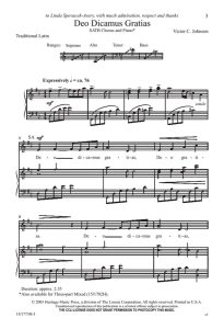 商品为SATB 四声部合唱线谱 Deo Dicamus Gratias 约翰逊版 混声合唱谱 有试听-云音圈