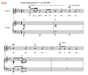 商品为SSA 三声部合唱线谱 Don't Start Now 比林斯利版 童声女声流行合唱谱  有试听-云音圈