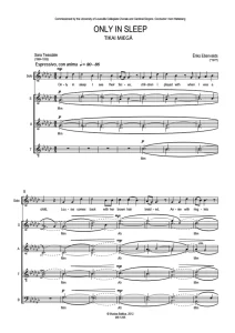 商品为SSAATTBB 八声部合唱线谱 Esenvalds Only in Sleep 阿卡贝拉 无伴奏混声合唱谱  有试听-云音圈