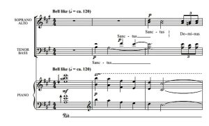 商品为SATB 四声部合唱线谱 Festival Sanctus 混声合唱谱  有试听-云音圈