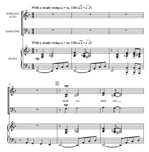 商品为SAB 三声部合唱线谱 Hold On 约翰逊版 混声合唱谱  有试听-云音圈