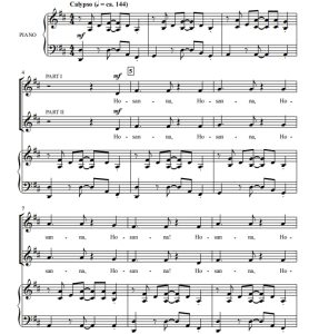 商品为SA 二声部合唱线谱 Hosanna, We Build a House 西印度群岛民歌 罗宾逊版 童声女声合唱谱  有试听-云音圈