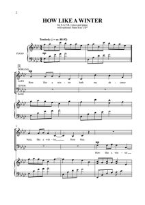 商品为SATB 四声部合唱线谱 How Like a Winter 格雷版 混声合唱谱  有试听-云音圈
