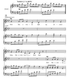 商品为SSA 三声部合唱线谱 How Like a Winter 格雷版 童声女声合唱谱 有试听-云音圈